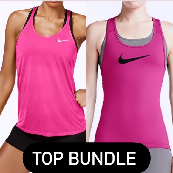 Nike Tops - Nike Pink Dri Fit tank top bundle